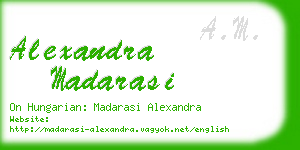 alexandra madarasi business card